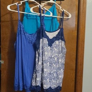 3 lace trimmed cami